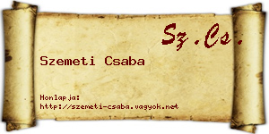 Szemeti Csaba névjegykártya