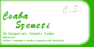 csaba szemeti business card